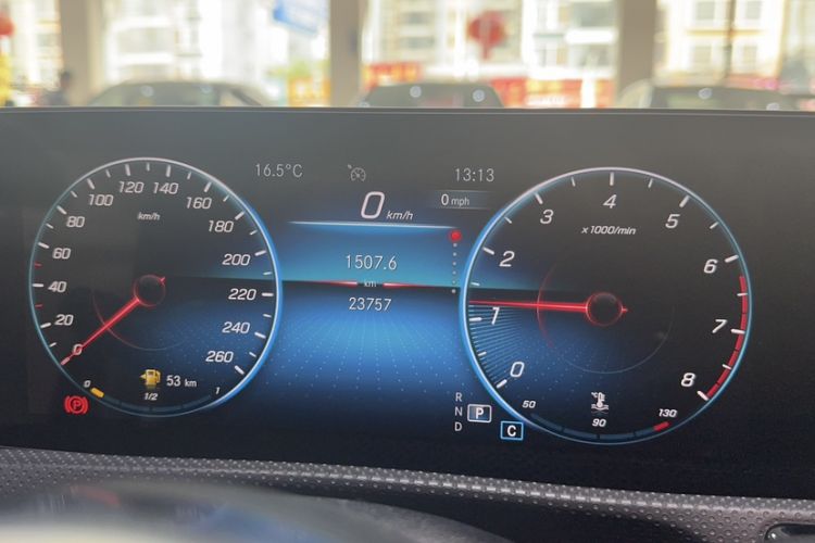 Used Mercedes-Benz CLA 2022-Year Updated CLA 200 Odometer Close Up