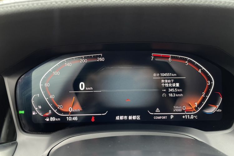 Used BMW 3 Series 2020 325Li M Sport Package Odometer Close Up