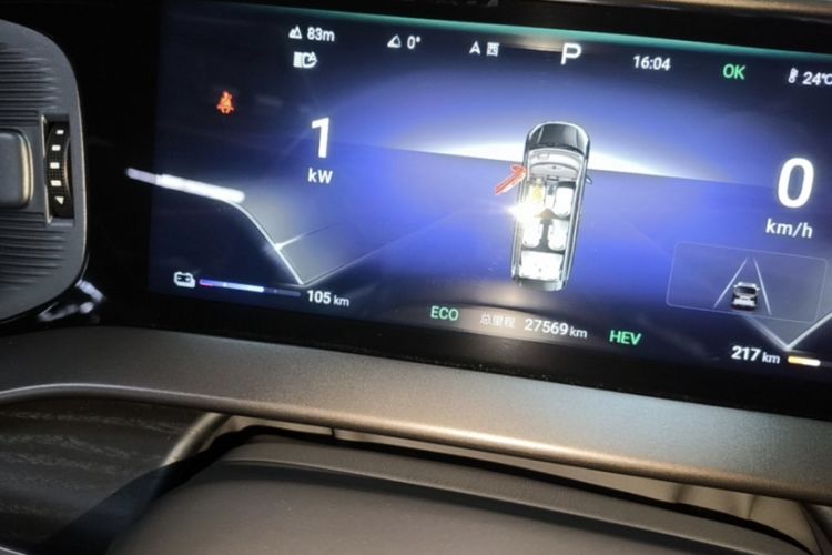 Used Denza D9 2022 DM-i 970 Four-Wheel Drive Flagship Model Odometer Close Up