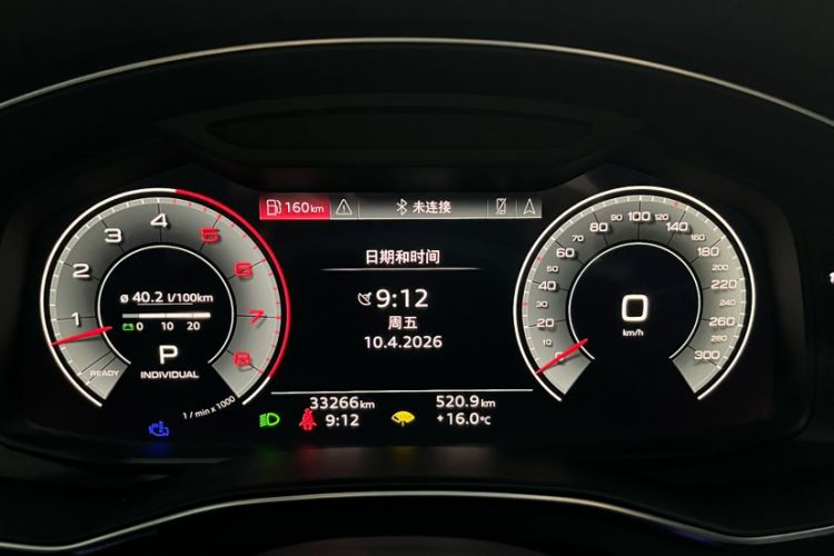 Used Audi A6L 2024 55 TFSI quattro Prestige Dynamic Edition Odometer Close Up