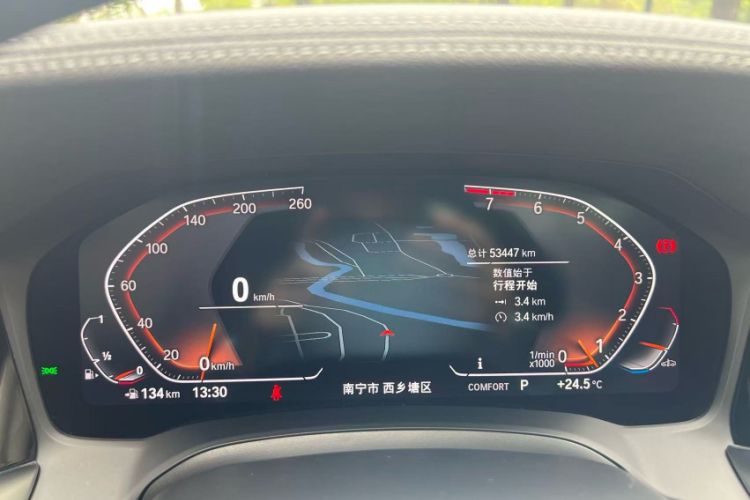 Used BMW 3 Series 2022 Restyled 325Li M Sport Night Edition Package Odometer Close Up