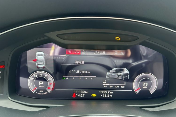 Used Audi A6L 2020 40 TFSI Luxury Dynamic Edition Odometer Close Up