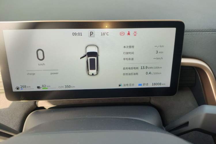 Used Dongfeng eπ eπ008 2024 210Max Range-Extended Version 6 Seats Odometer Close Up