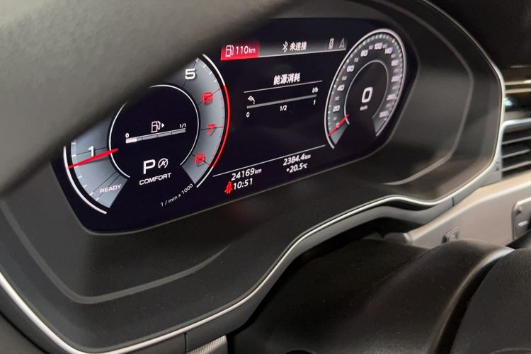 Used Audi A5 2023 Cabriolet 40 TFSI Fashion Dynamic Model Odometer Close Up