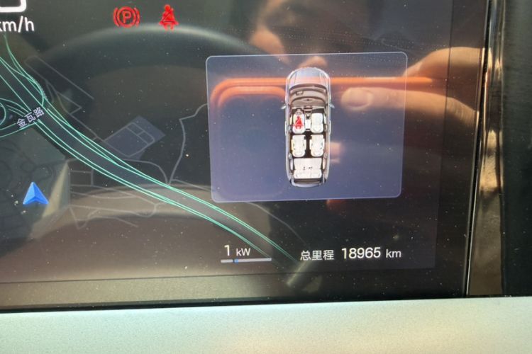 Used Denza D9 2025 DM-i Smart Drive 1020 Four-Wheel Drive Premium Model Odometer Close Up