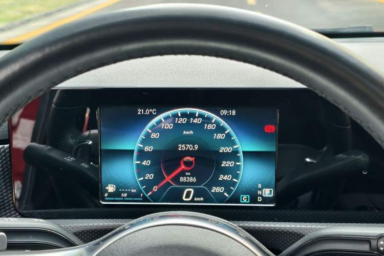 Used Mercedes-Benz A-Class 2019 A 180 L Sport Sedan Odometer Close Up