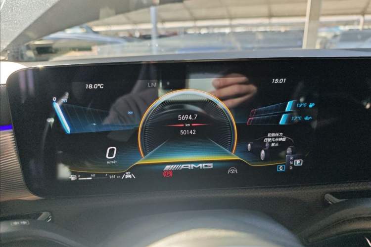 Used Mercedes-Benz A AMG 2020 Facelift AMG A 45 4MATIC+ Odometer Close Up