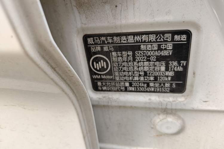 Used WM Motor E.5 2022 Zhike Xing