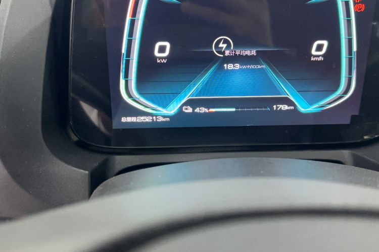 Used BYD Yuan New Energy 2019 EV535 Smart Connect Trendsetting Model Odometer Close Up