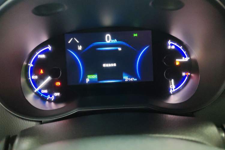 Used Toyota C-HR 2021 Dual-Motor 2.0L E-CVT Comfort Edition Odometer Close Up