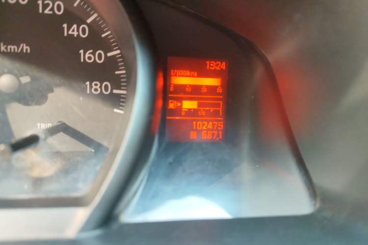Used Nissan NV200 2010 1.6L Luxury Model Odometer Close Up
