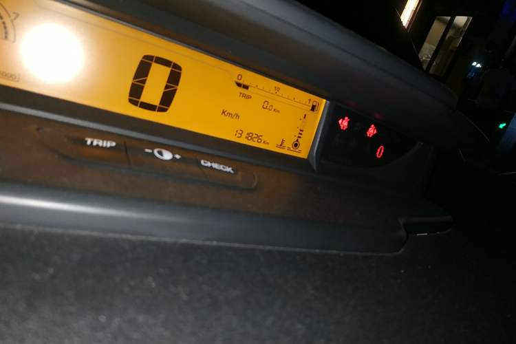 Used Citroen C-Quatre 2012 Sedan 1.6L Automatic Prestige Model Odometer Close Up