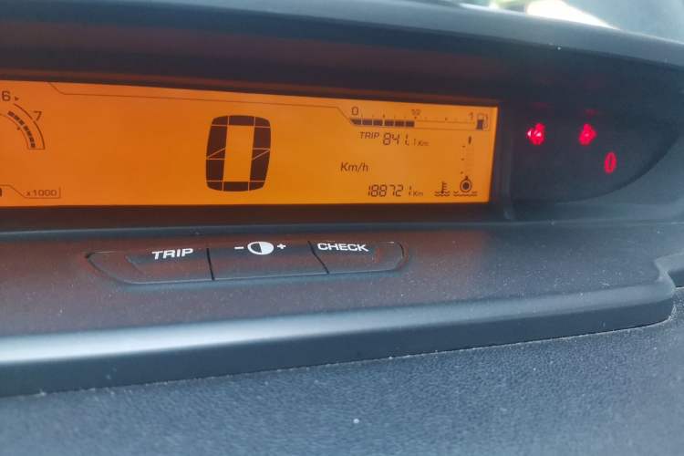 Used Citroen C-Quatre 2012 Sedan 1.6L Automatic Prestige Model Odometer Close Up