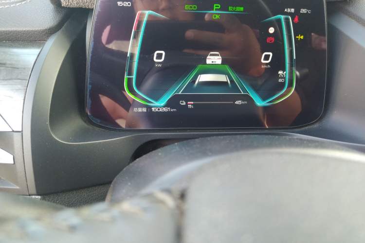 Used BYD Qin Pro New Energy 2018 EV500 Smart Connect Elite Model Odometer Close Up