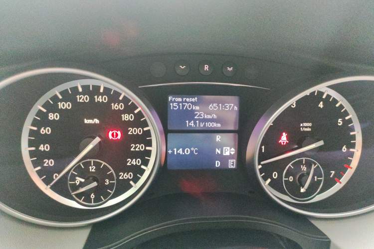 Used Mercedes-Benz R-Class 2015 R 320 4MATIC Luxury Model Odometer Close Up