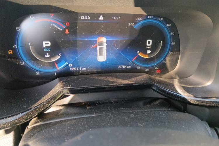 Used GAC Trumpchi GS8 2021 390T Four-Wheel Drive Dark Knight Edition Odometer Close Up