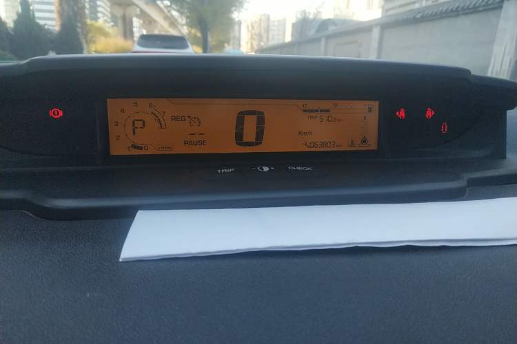 Used Citroen C-Quatre 2012 Hatchback 1.6L Automatic Enjoyment Model Odometer Close Up