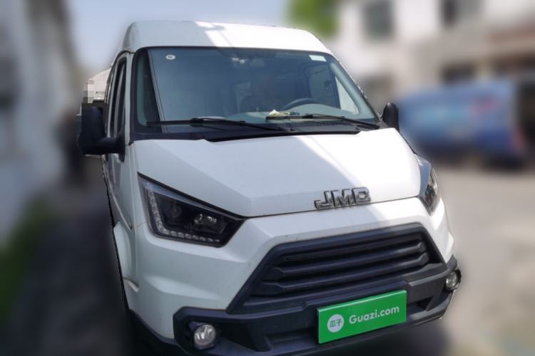 Used JMC Transit 2019 2.8T Commercial Version Long Wheelbase Mid-Roof 6-Seater Rear Single Tire China VI Emission Standard – JX493 Front Right 45 Deg