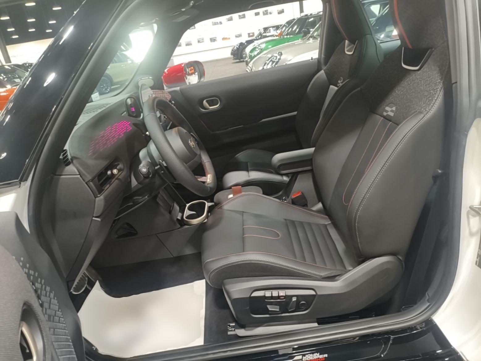 Vordere Reihe im Auto