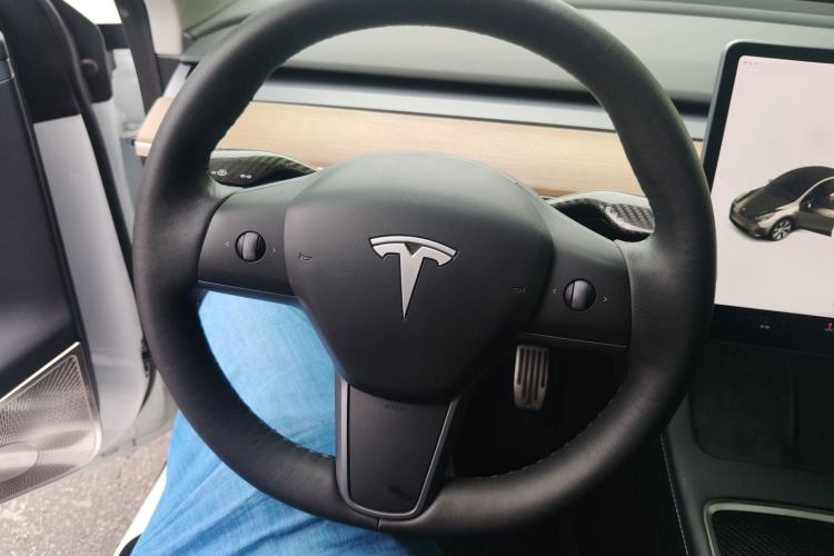 Used Tesla Model Y 2021 Standard Range Rear-Wheel Drive Version Steering Wheel