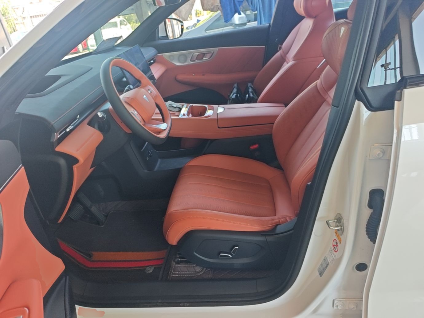 Vordere Reihe im Auto