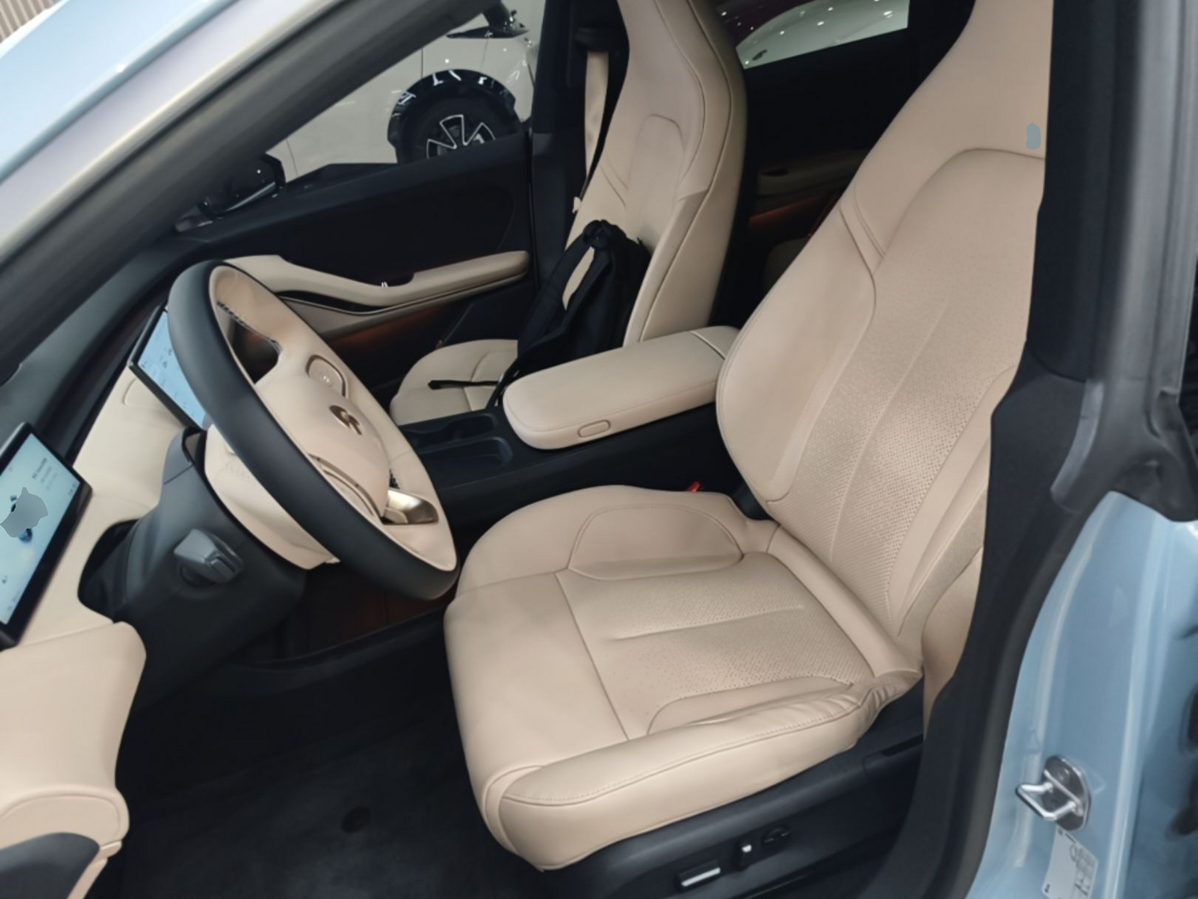 Vordere Reihe im Auto