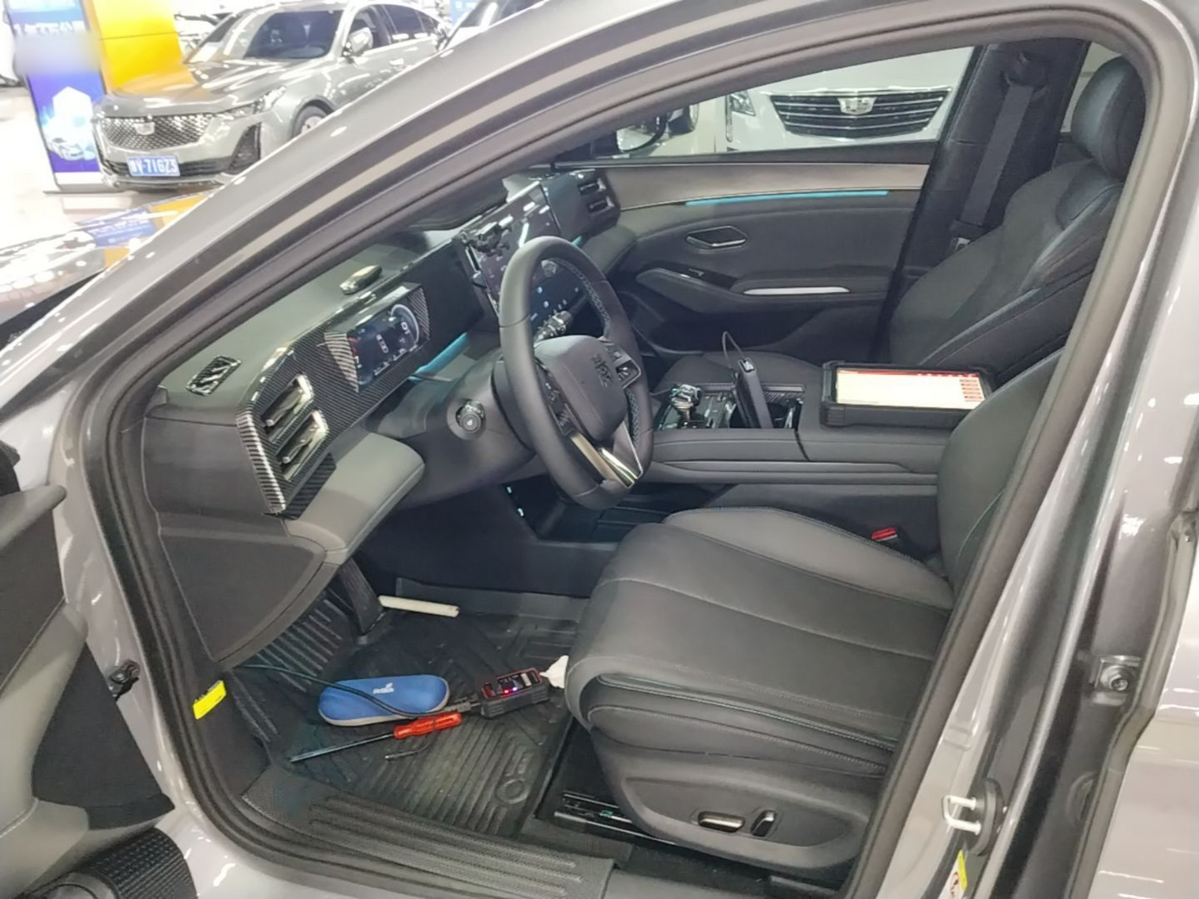 A primeira fila do carro