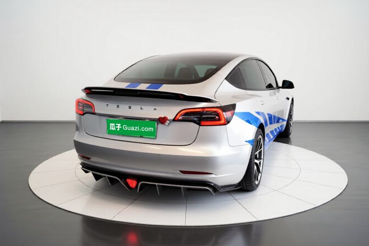 Used Tesla Model 3 2021 Standard Range Rear-Drive Upgraded Version Rear Right 45 Deg