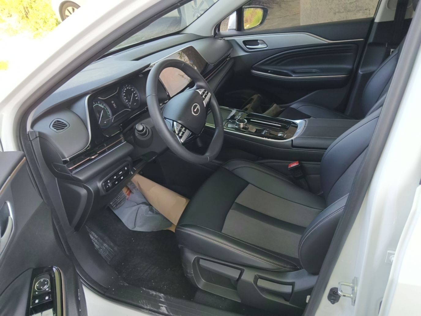 Vordere Reihe im Auto