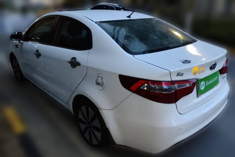 Used Kia K2 2012 Sedan 1.6L Automatic Transmission Premium Commemorative Edition Rear Left 45 Deg