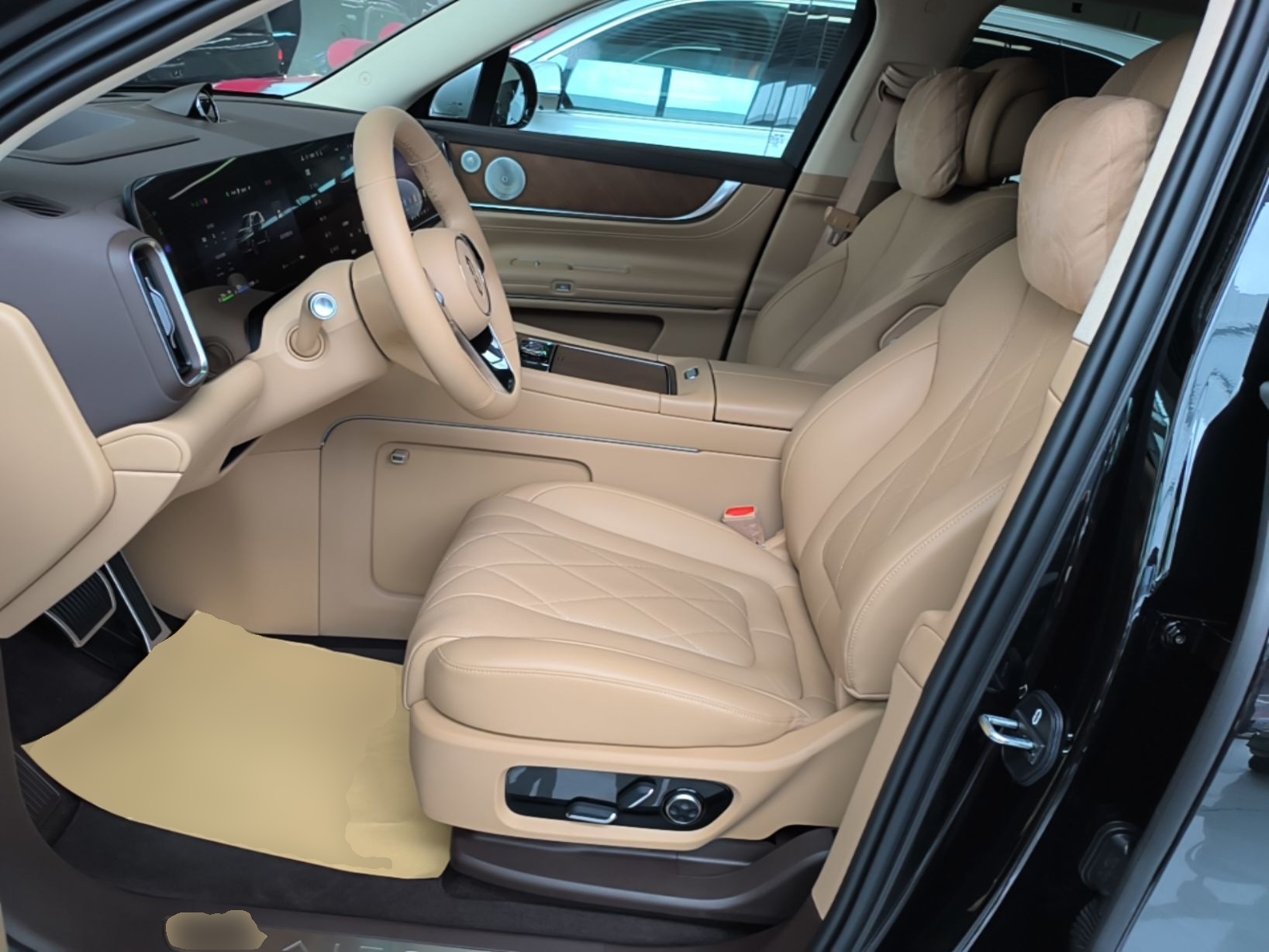 Vordere Reihe im Auto