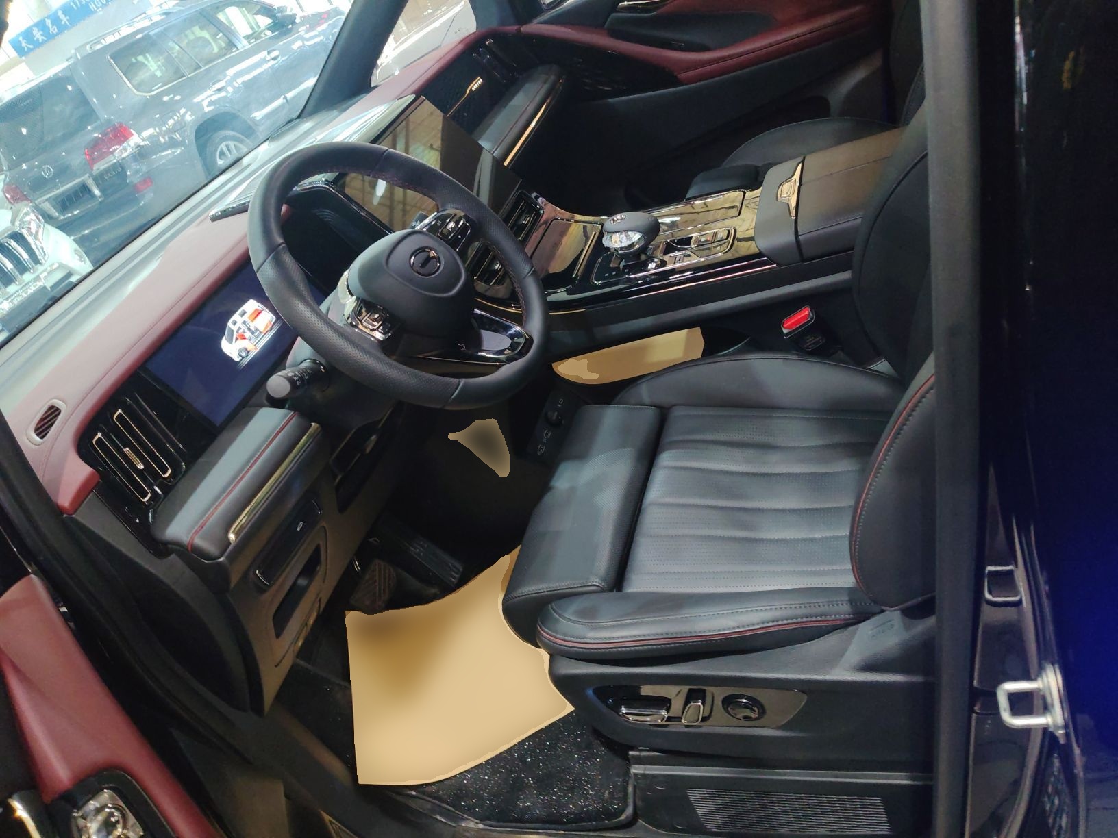 المقاعد الأمامية داخل السيارة