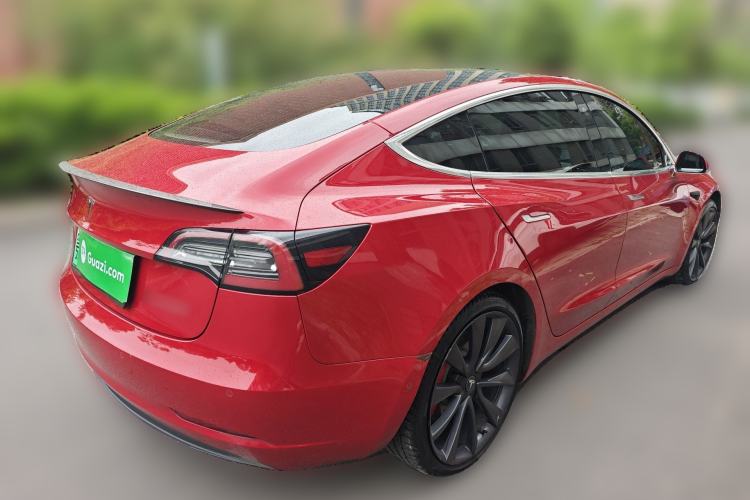 Used Tesla Model 3 2019 Performance High-Performance All-Wheel-Drive Version Rear Right 45 Deg