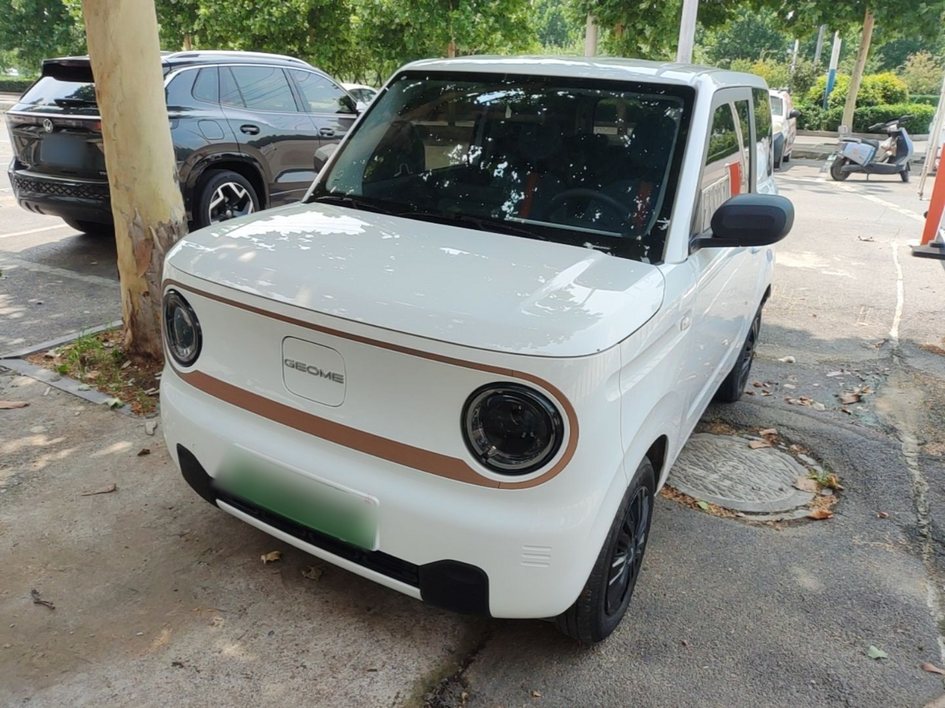 Sob a frente do carro