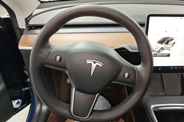 Used Tesla Model Y 2021 Long-Range All-Wheel-Drive Version Steering Wheel