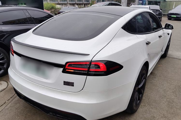 Used Tesla Model S 2023 Three-Motor All-Wheel-Drive Plaid Version Rear Right 45 Deg