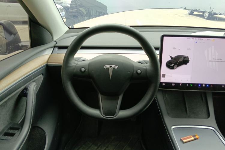 Used Tesla Model Y 2021 Standard Range Rear-Wheel Drive Version Steering Wheel