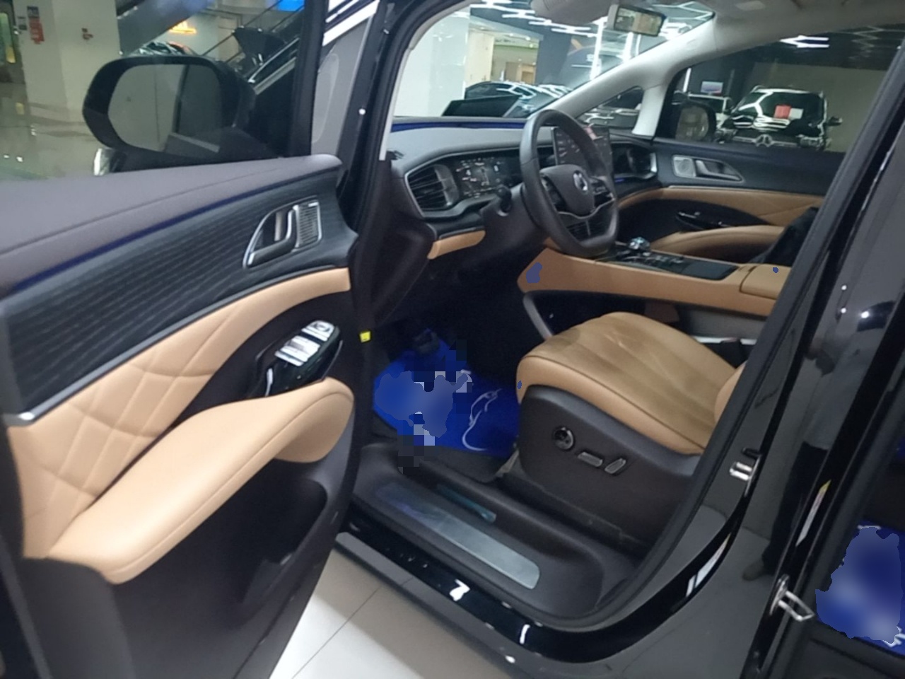 Vordere Reihe im Auto