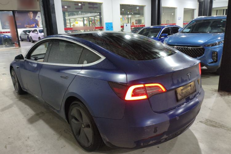Used Tesla Model 3 2020 Refreshed Version Long-Range Rear-Wheel Drive Rear Left 45 Deg
