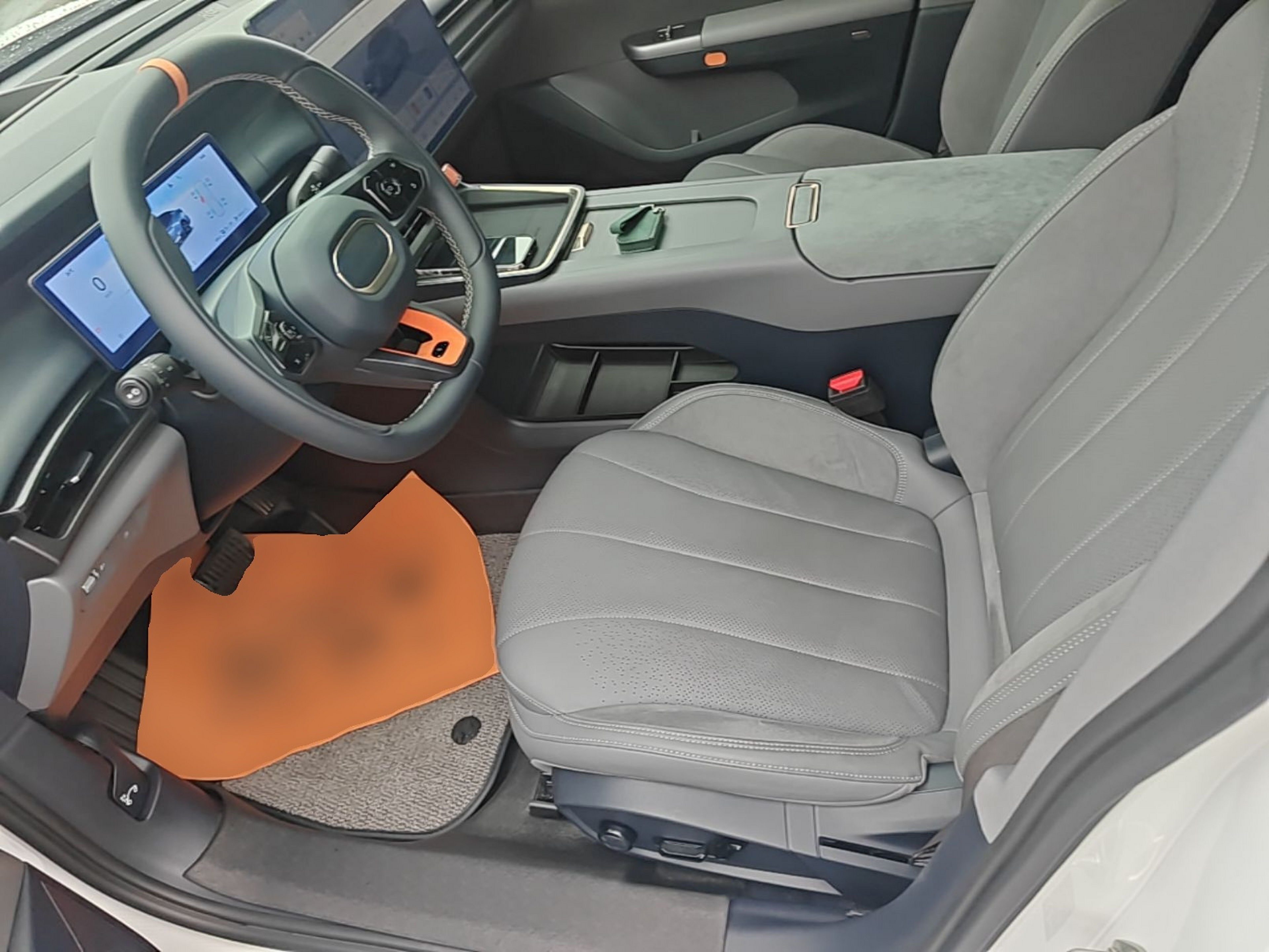 Vordere Reihe im Auto