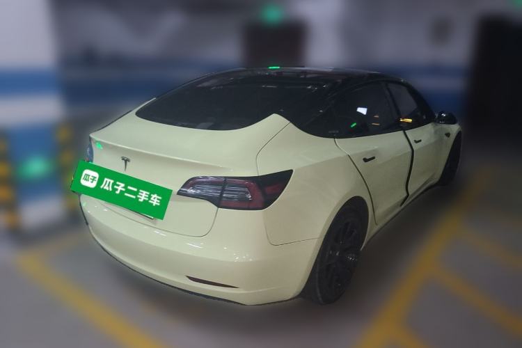Used Tesla Model 3 2019 Standard Range Rear-Drive Upgraded Version Rear Right 45 Deg