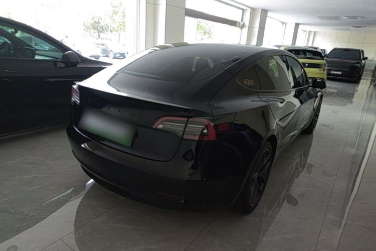 Used Tesla Model 3 2021 Revised Performance Version with All-Wheel Drive 3D1 Rear Right 45 Deg