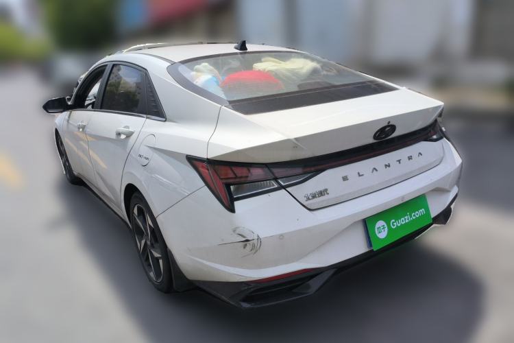 Used Hyundai Elantra 2021 1.5L CVT LUX Prestige Edition Rear Left 45 Deg