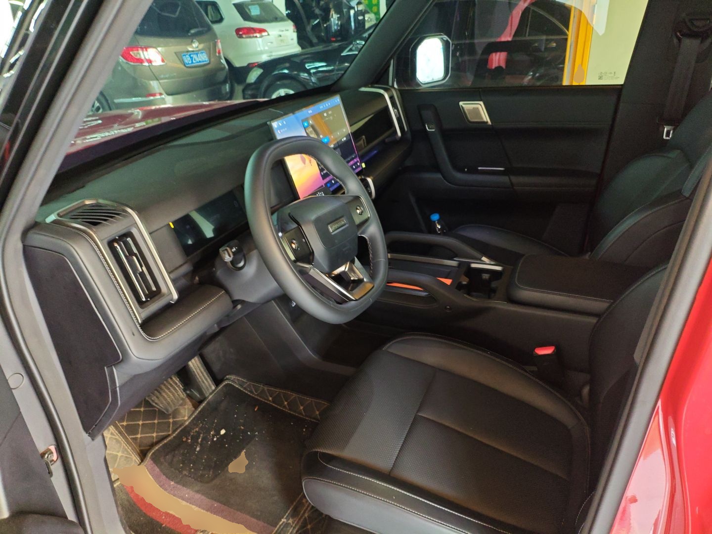 المقاعد الأمامية داخل السيارة