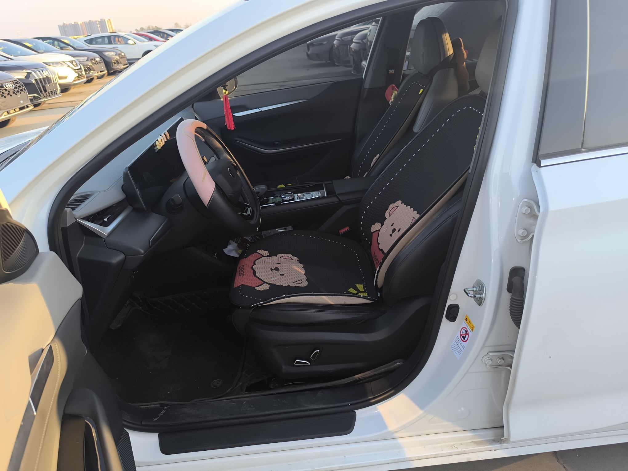 المقاعد الأمامية داخل السيارة