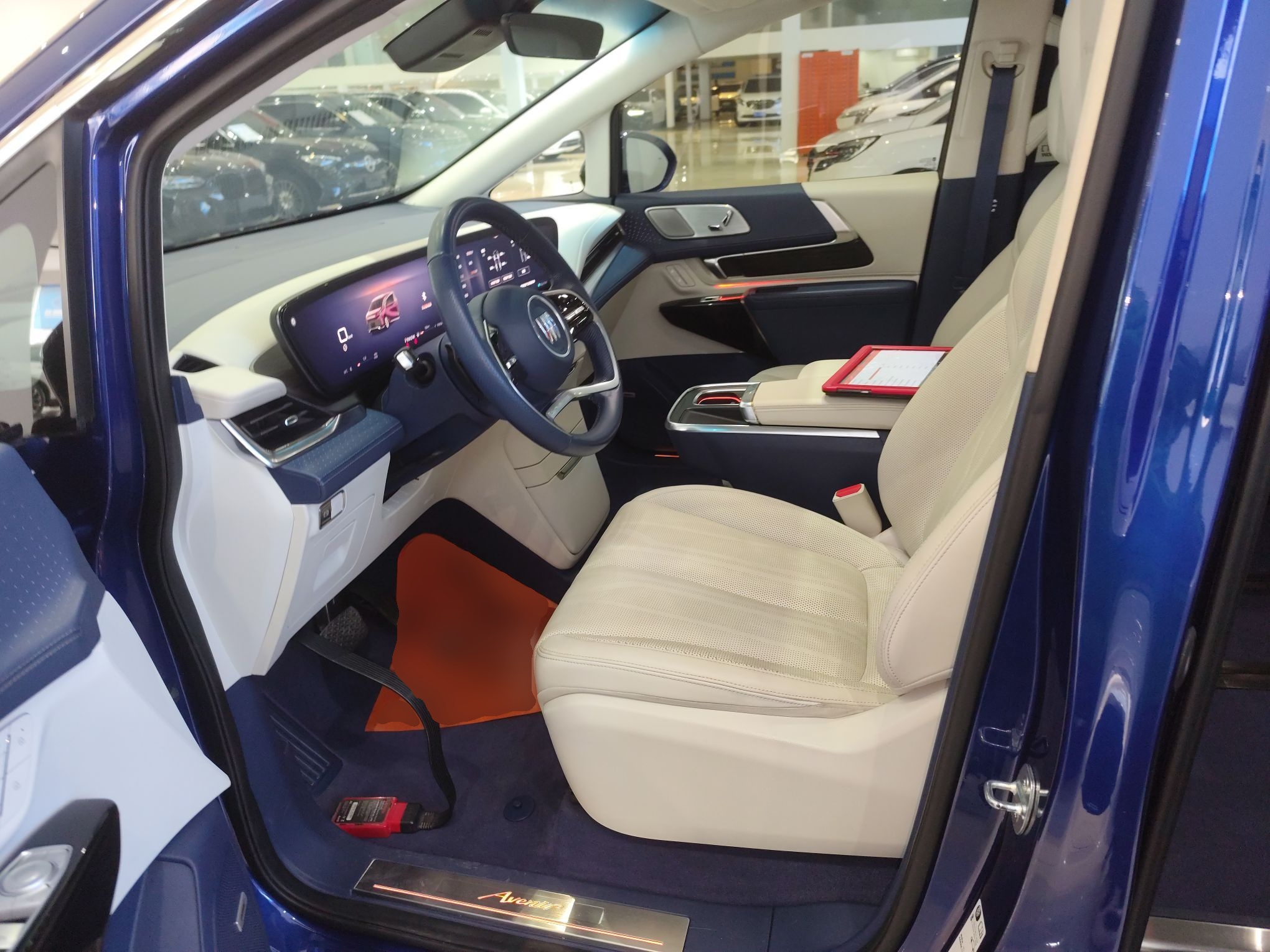 المقاعد الأمامية داخل السيارة