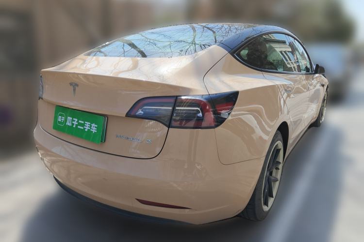 Used Tesla Model 3 2021 Standard Range Rear-Drive Upgraded Version Rear Right 45 Deg