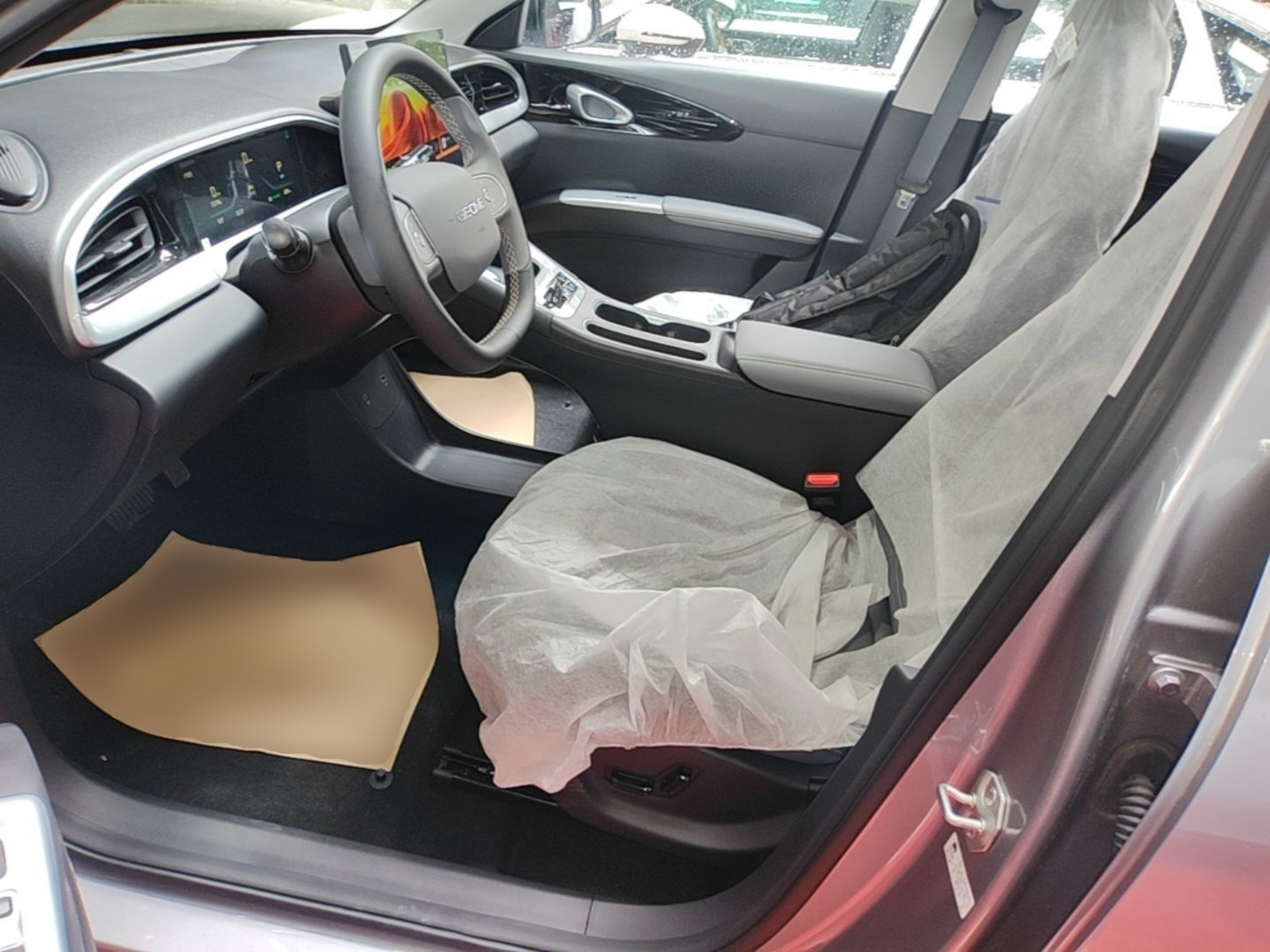 Vordere Reihe im Auto