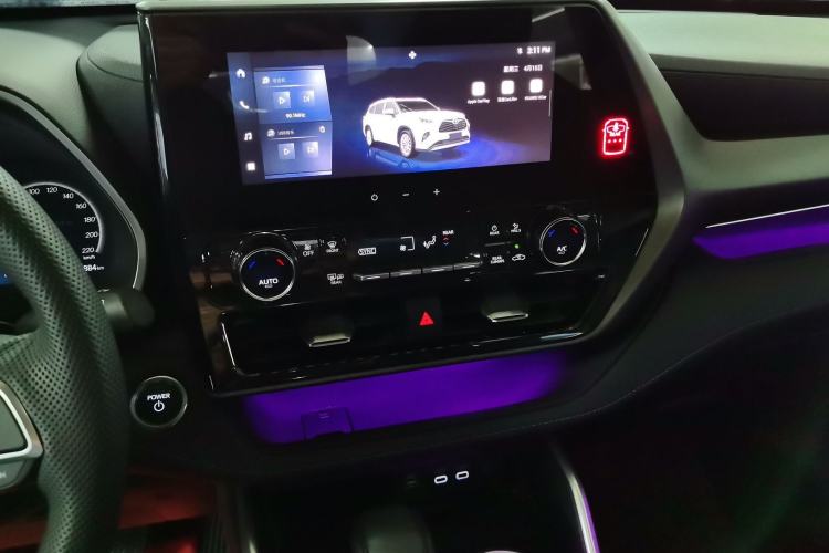 Used Toyota Highlander 2024 2.5L Smart Electric Hybrid Dual-Motor Two-Wheel-Drive Elite Edition 5 Seats Audio And AC Panel