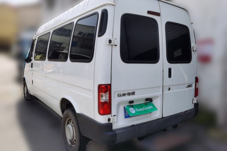 Used JMC Transit 2019 2.8T Commercial Version Long Wheelbase Mid-Roof 6-Seater Rear Single Tire China VI Emission Standard – JX493 Rear Left 45 Deg